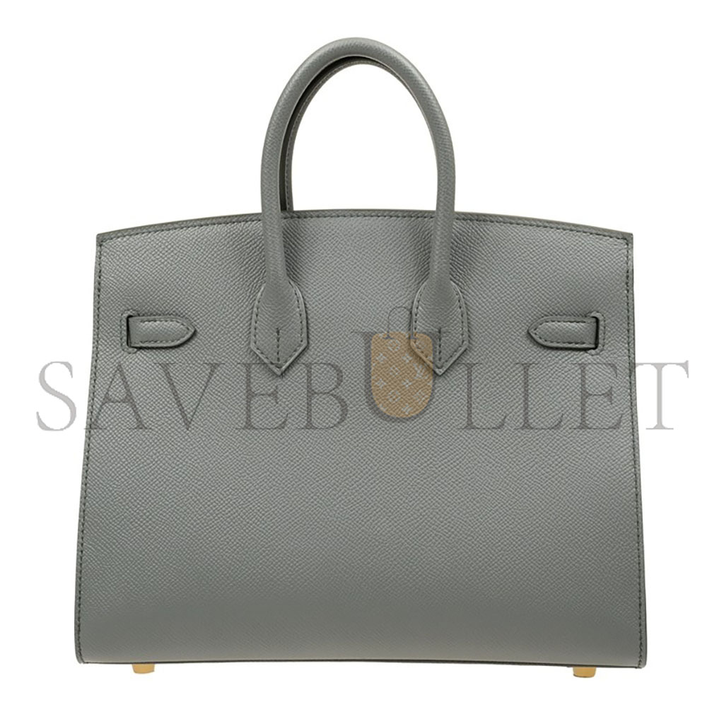 HERMES MASTER BIRKIN 25 EPSOM LEATHER ALMOND GREEN GOLD BUCKLE LUXURY BAG BK2563EPGPO (25*20*13cm)